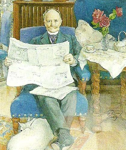 Carl Larsson portratt av hugo theorell oil painting image